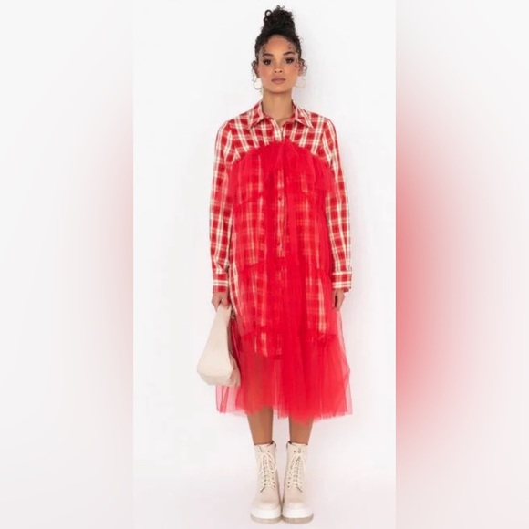 COPY - Flannel Tulle Dress - Picture 1 of 4